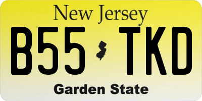 NJ license plate B55TKD