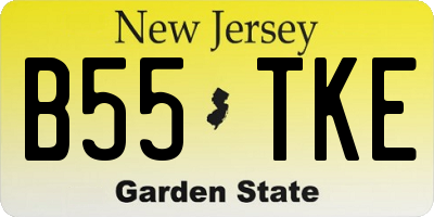 NJ license plate B55TKE