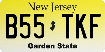 NJ license plate B55TKF