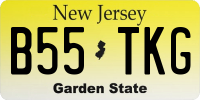 NJ license plate B55TKG