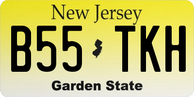 NJ license plate B55TKH