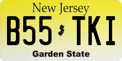 NJ license plate B55TKI