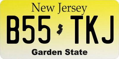 NJ license plate B55TKJ