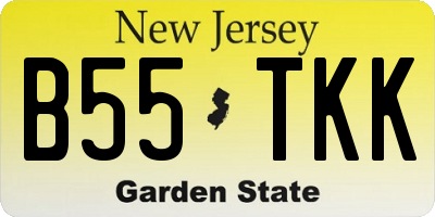 NJ license plate B55TKK