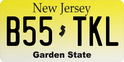 NJ license plate B55TKL