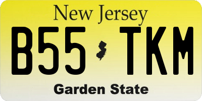NJ license plate B55TKM