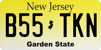 NJ license plate B55TKN