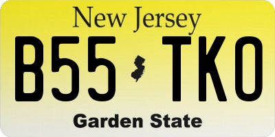 NJ license plate B55TKO