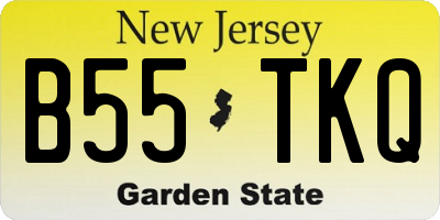 NJ license plate B55TKQ