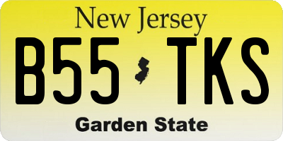 NJ license plate B55TKS