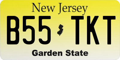 NJ license plate B55TKT