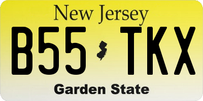 NJ license plate B55TKX