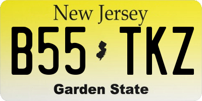 NJ license plate B55TKZ