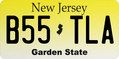 NJ license plate B55TLA