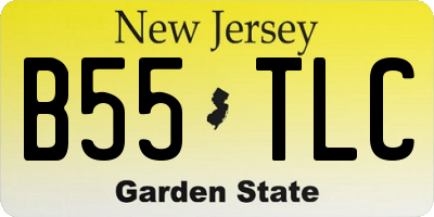 NJ license plate B55TLC