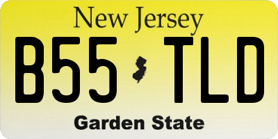 NJ license plate B55TLD