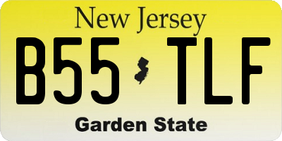NJ license plate B55TLF