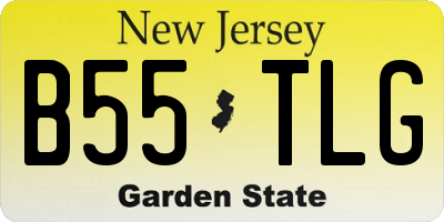 NJ license plate B55TLG