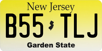 NJ license plate B55TLJ