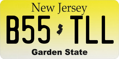 NJ license plate B55TLL