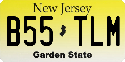 NJ license plate B55TLM