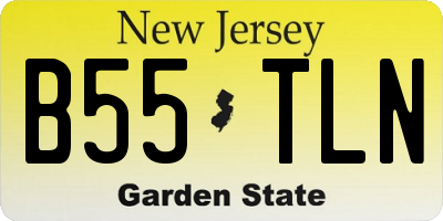 NJ license plate B55TLN