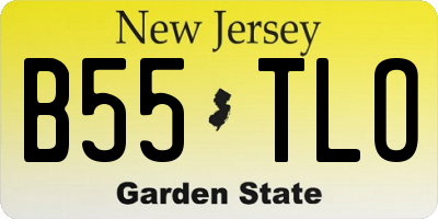 NJ license plate B55TLO