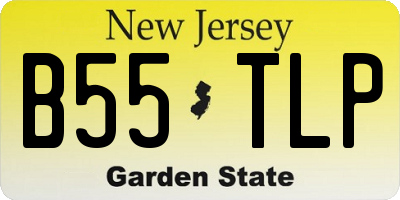 NJ license plate B55TLP