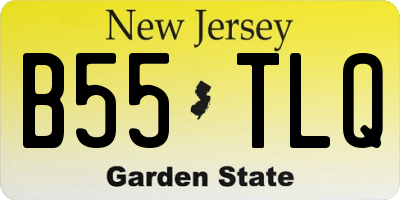 NJ license plate B55TLQ