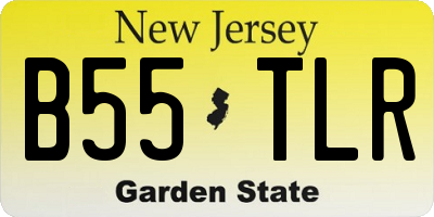 NJ license plate B55TLR