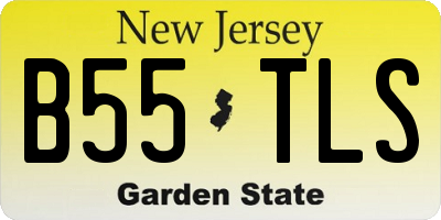 NJ license plate B55TLS