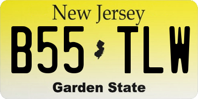 NJ license plate B55TLW