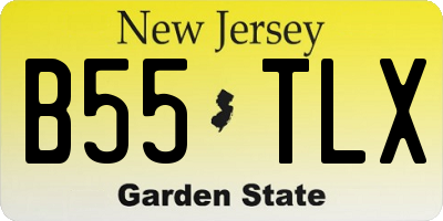 NJ license plate B55TLX