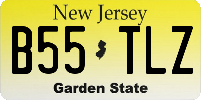 NJ license plate B55TLZ