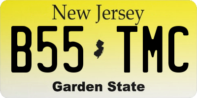 NJ license plate B55TMC