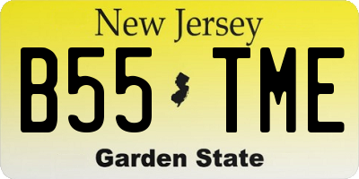 NJ license plate B55TME