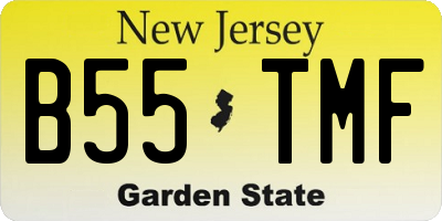 NJ license plate B55TMF