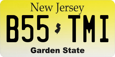 NJ license plate B55TMI