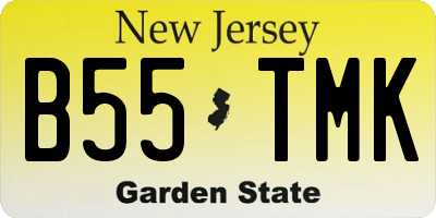 NJ license plate B55TMK