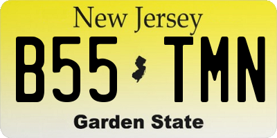 NJ license plate B55TMN