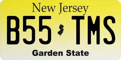 NJ license plate B55TMS
