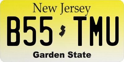 NJ license plate B55TMU