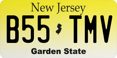 NJ license plate B55TMV