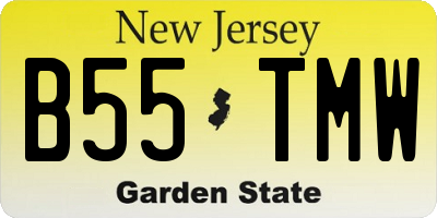 NJ license plate B55TMW