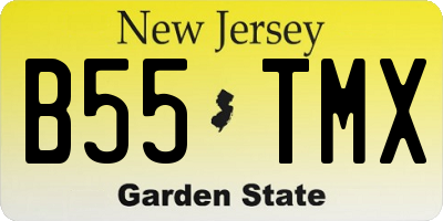 NJ license plate B55TMX