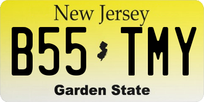 NJ license plate B55TMY
