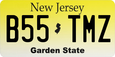 NJ license plate B55TMZ