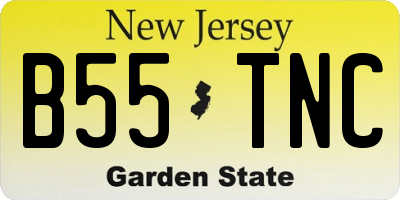 NJ license plate B55TNC