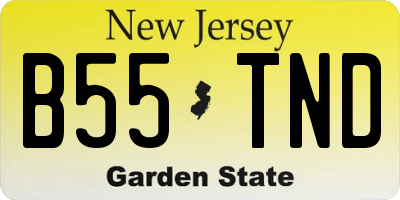 NJ license plate B55TND