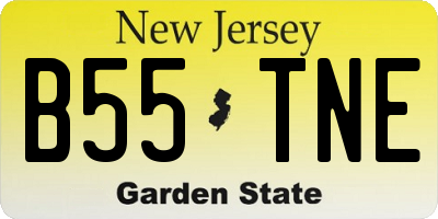 NJ license plate B55TNE